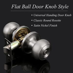 NWT, Brushed Nickel Finish Door Knob